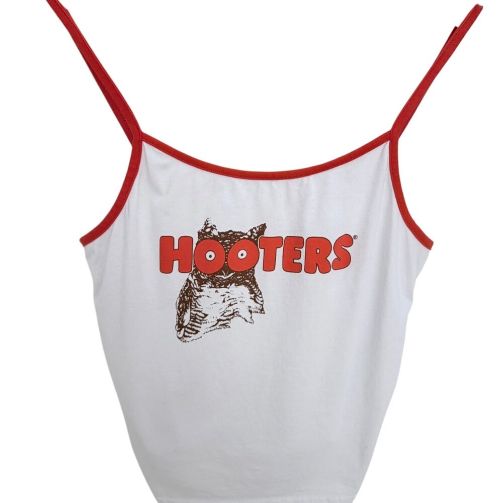 Ripple Junction White Hooters T-Shirt Cotton Women's Large